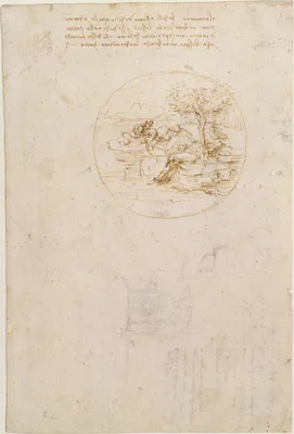 Allegory on the Fidelity of the Lizard (recto); Design for a Stage Setting (verso) — Leonardo da Vinci