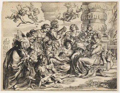 The Garden of Love (left block) — Christoffel Jegher · Peter Paul Rubens
