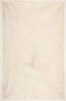 Reclining nude female figure — Auguste Rodin