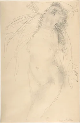 Female nude reclining — Auguste Rodin