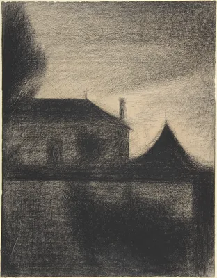 House at Dusk (La Cité) — Georges Seurat