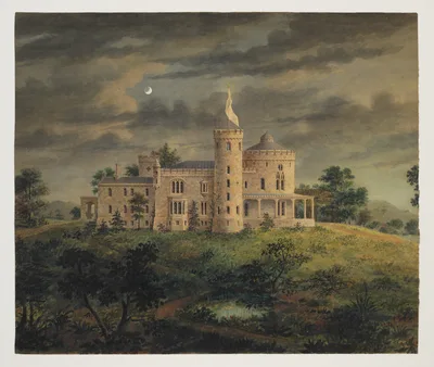 Ericstan, for John J. Herrick, Tarrytown, New York (perspective) — Alexander Jackson Davis