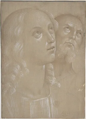 Heads of Two Saints — Pietro Perugino