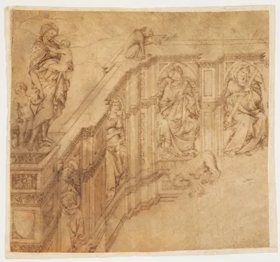Design Fragment for the Left Side of the 'Fonte Gaia' in Siena — Jacopo della Quercia