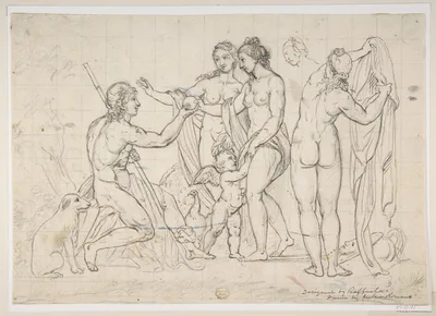 Judgment of Paris, after Raphael — Raphael