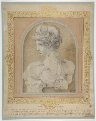Bust of a Woman with an Elaborate Coiffure — Rosso Fiorentino