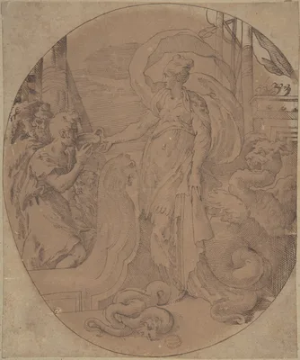 Circe and the Companions of Ulysses — Anonymous, Italian, 16th century · Parmigianino (Girolamo Francesco Maria Mazzola)