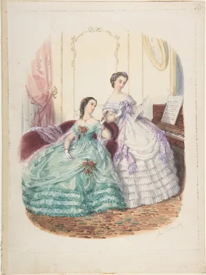 Fashion Study: Two Women in Evening Dress — Adele-Anais Toudouze