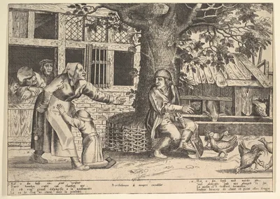 The Hen-Pecked Husband — Bartholomeus de Momper · Peeter van der Borcht