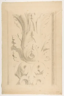 Architectural Motif:  Double Acanthus Fleuron — Georges Seurat
