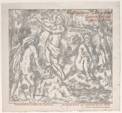 Exhibition Catalogue Cover for a Cézanne show at the Galerie Vollard (May 9–June 10, 1898) — Paul Cézanne