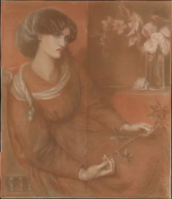 Jane Morris: Study for "Mariana" — Dante Gabriel Rossetti · William Shakespeare
