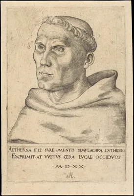 Martin Luther as an Augustinian Monk — Lucas Cranach the Elder