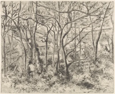 The Woods at L'Hermitage, Pontoise — Camille Pissarro