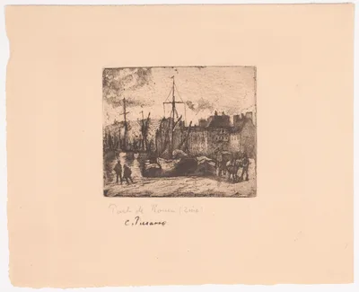 The Port of Rouen — Camille Pissarro