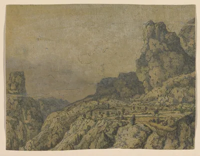 Mountain Valley with a Plateau — Hercules Seghers