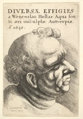 Title Page, Diversae Effigies — Leonardo da Vinci · Wenceslaus Hollar