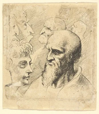Title page to Diversae Probae — Leonardo da Vinci · Wenceslaus Hollar