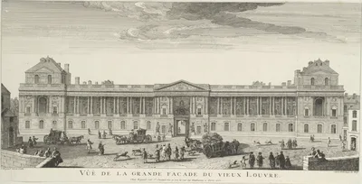 Vue de la Grande Façade du Vieux Louvre — Jacques Rigaud