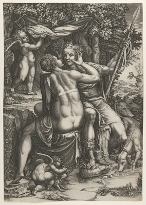 Venus and Adonis — Giorgio Ghisi · Teodoro Ghisi