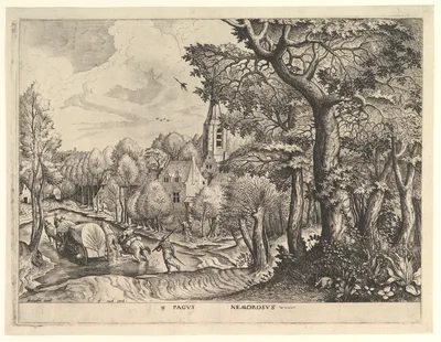 Wooded Region (Pagus Nemorosus) from The Large Landscapes — Pieter Bruegel the Elder · Johannes van Doetecum I · Lucas van Doetecum · Hieronymus Cock
