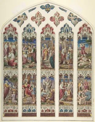 Design for Old Testament Window — Dante Gabriel Rossetti
