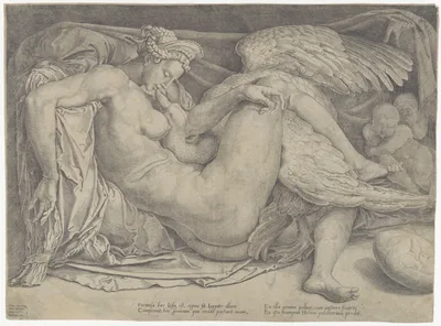 Leda and the Swan — Cornelis Bos · Michelangelo Buonarroti