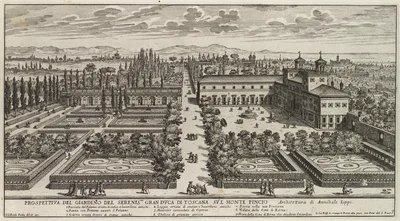 View of the Villa Medici — Giovanni Battista Falda · Giovanni Giacomo De Rossi