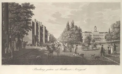 Broadway and City Hall in New York (Brodway-Gatan Och Rådhuset i New York) — Axel Klinckowström · Carl Fredrik Akrell