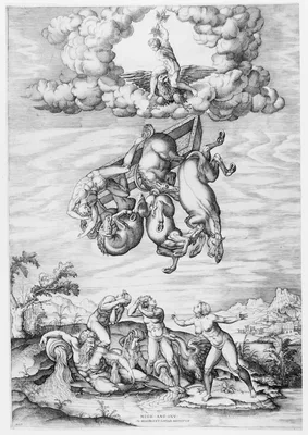 The Fall of Phaeton — Michelangelo Buonarroti · Nicolas Beatrizet · Antonio Lafreri