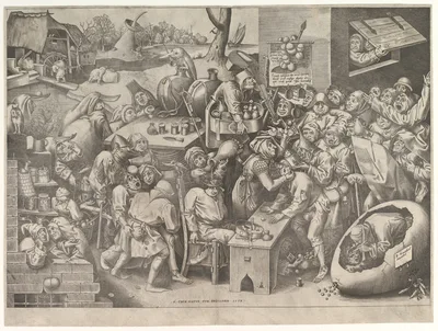 The Stone Operation or the Witch of Mallegem — Pieter Bruegel the Elder · Pieter van der Heyden · Hieronymus Cock