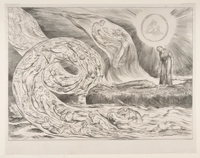 The Circle of the Lustful: Paolo and Francesca — Dante Alighieri · William Blake