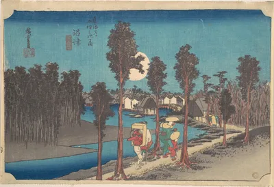 東海道五十三次之内　沼津　黄昏図 · Numazu Ki Kure — Utagawa Hiroshige