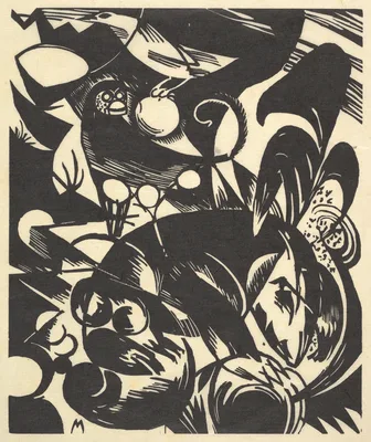 Creation I from the portfolio "New European Graphics, Portfolio III: German Artists"  [Schöpfungsgeschichte I from the portfolio Neue Europäische Graphik III: Deutsche Künstler] — Franz Marc