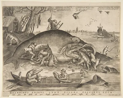 Big Fish Eat Little Fish — Pieter Bruegel the Elder · Pieter van der Heyden · Joannes Galle I