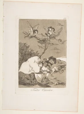 Plate 19 from "Los Caprichos": All will fall (Todos Caerán) — Francisco Goya
