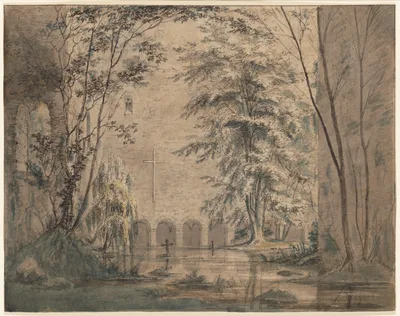 Inundated Ruins of a Monastery — Carl Blechen