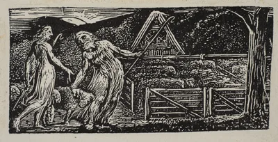 Thenot and Colinet Lead Their Flocks Together, from Thornton's "Pastorals of Virgil" — Robert John Thornton · William Blake · Virgil