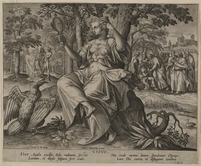 Sight (Visus), from the Fiver Senses — Maerten de Vos · Adriaen Collaert