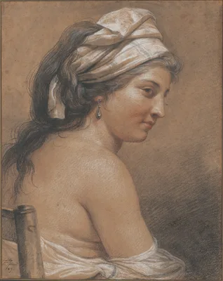 Study of a Seated Woman Seen from Behind (Marie-Gabrielle Capet) — Adélaïde Labille-Guiard · Marie Gabrielle Capet
