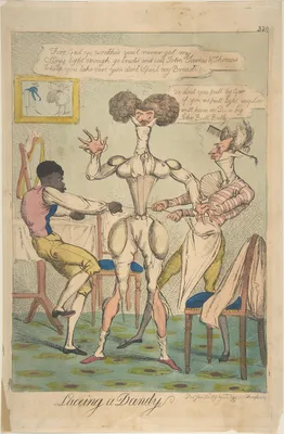 Laceing [sic] a Dandy — Anonymous, British, 19th century · Thomas Tegg