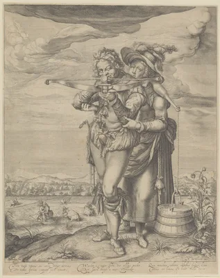 The Archer and the Milkmaid — Jacques de Gheyn II · Andries Stock · Nicolaes de Clerck