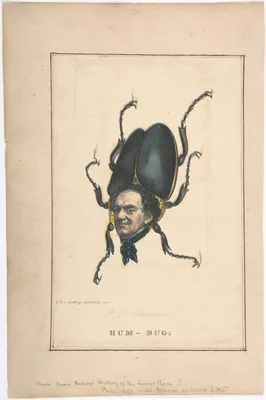 Hum-Bug (P. T. Barnum), from the Comic Natural History of the Human Race — Henry Louis Stephens · Rosenthal · Samuel Robinson