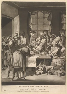 A Society of Patriotic Ladies at Edenton in North Carolina — Philip Dawe · R. Sayer and J. Bennett
