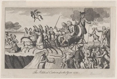 The Political Cartoon, for the Year 1775 — anonymous