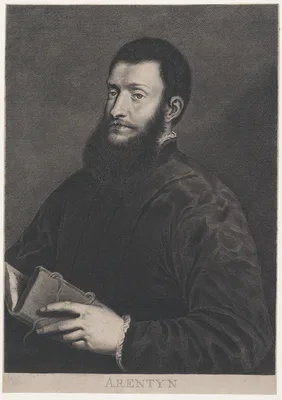Portrait of Pietro Aretino — Titian (Tiziano Vecellio) · Cornelis Van Dalen, the Younger