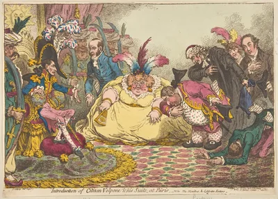 Introduction of Citizen Volpone & His Suite, at Paris.–Vide, The Moniteur, & Cobbetts Letters — James Gillray · Hannah Humphrey