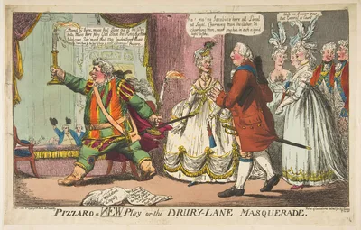 Pizzaro a New Play or the Drury-Lane Masquerade — S. W. Fores · Anonymous, British, 18th century
