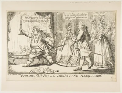 Pizzaro a New Play or the Drury-Lane Masquerade — S. W. Fores · Anonymous, British, 18th century