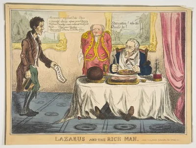 Lazarus and the Rich Man — Anonymous, British, 19th century · S. Gans · Arthur Wellesley, 1st Duke of Wellington